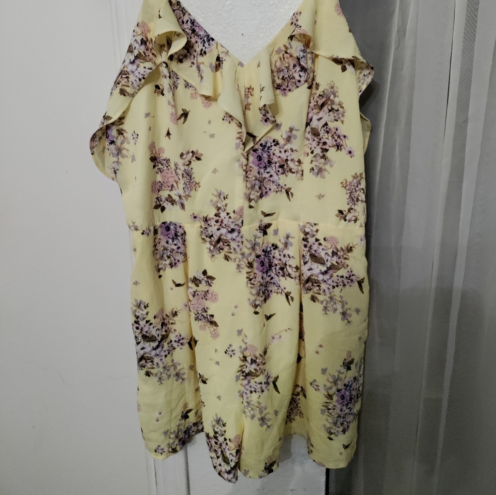 Yellow floral Romper